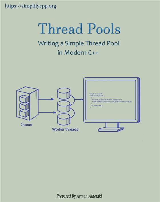 Cover of mini booklet Thread Pools Writing a Simple Thread Pool in Modern C++