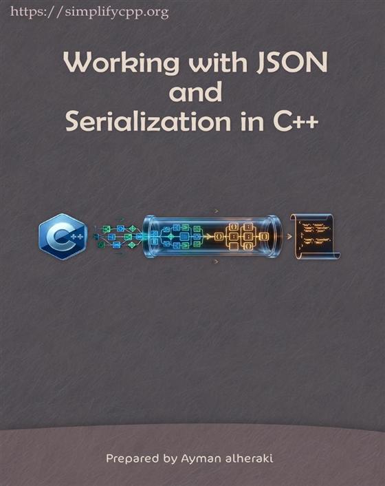 Cover of mini booklet Working with JSON and Serialization in C++