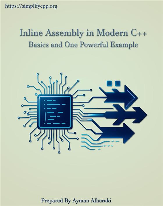 Cover of mini booklet Inline Assembly in Modern C++ Basics and One Powerful Example